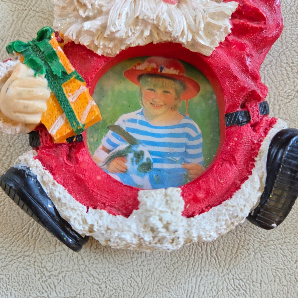 Santa Picture Frame Ornament Christmas Keepsake Holiday Decoration - Picture 5 of 6
